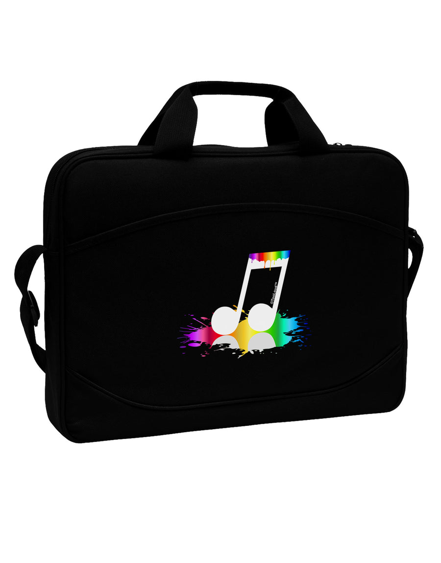 Paint Music Note 15&#x22; Dark Laptop / Tablet Case Bag-Laptop / Tablet Case Bag-TooLoud-Black-White-Davson Sales