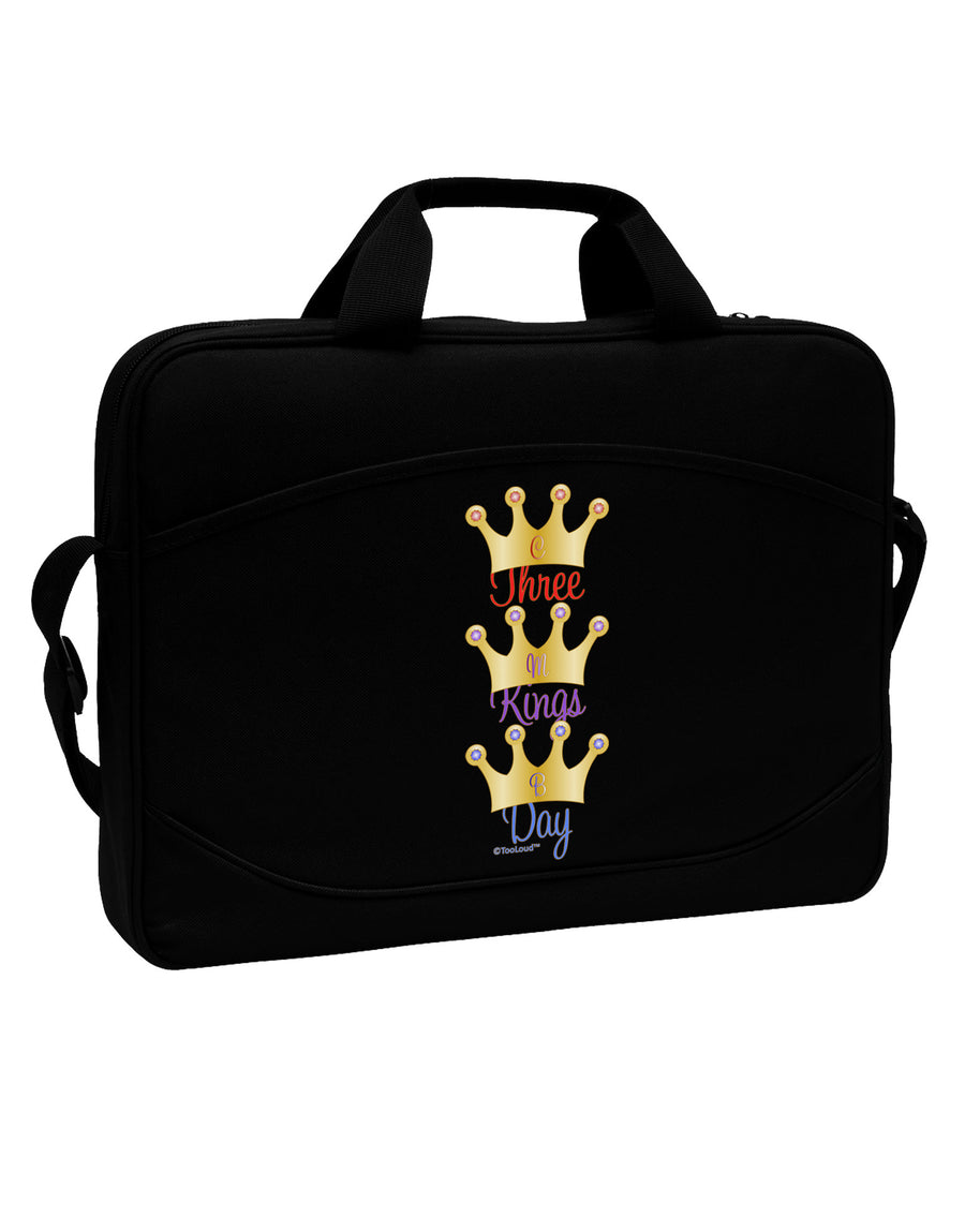 Three Kings Day - C M B Crowns 15&#x22; Dark Laptop / Tablet Case Bag by TooLoud-Laptop / Tablet Case Bag-TooLoud-Black-Davson Sales