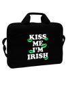 Kiss Me I'm Irish - Green Kisses 15&#x22; Dark Laptop / Tablet Case Bag by TooLoud-Laptop / Tablet Case Bag-TooLoud-Black-Davson Sales