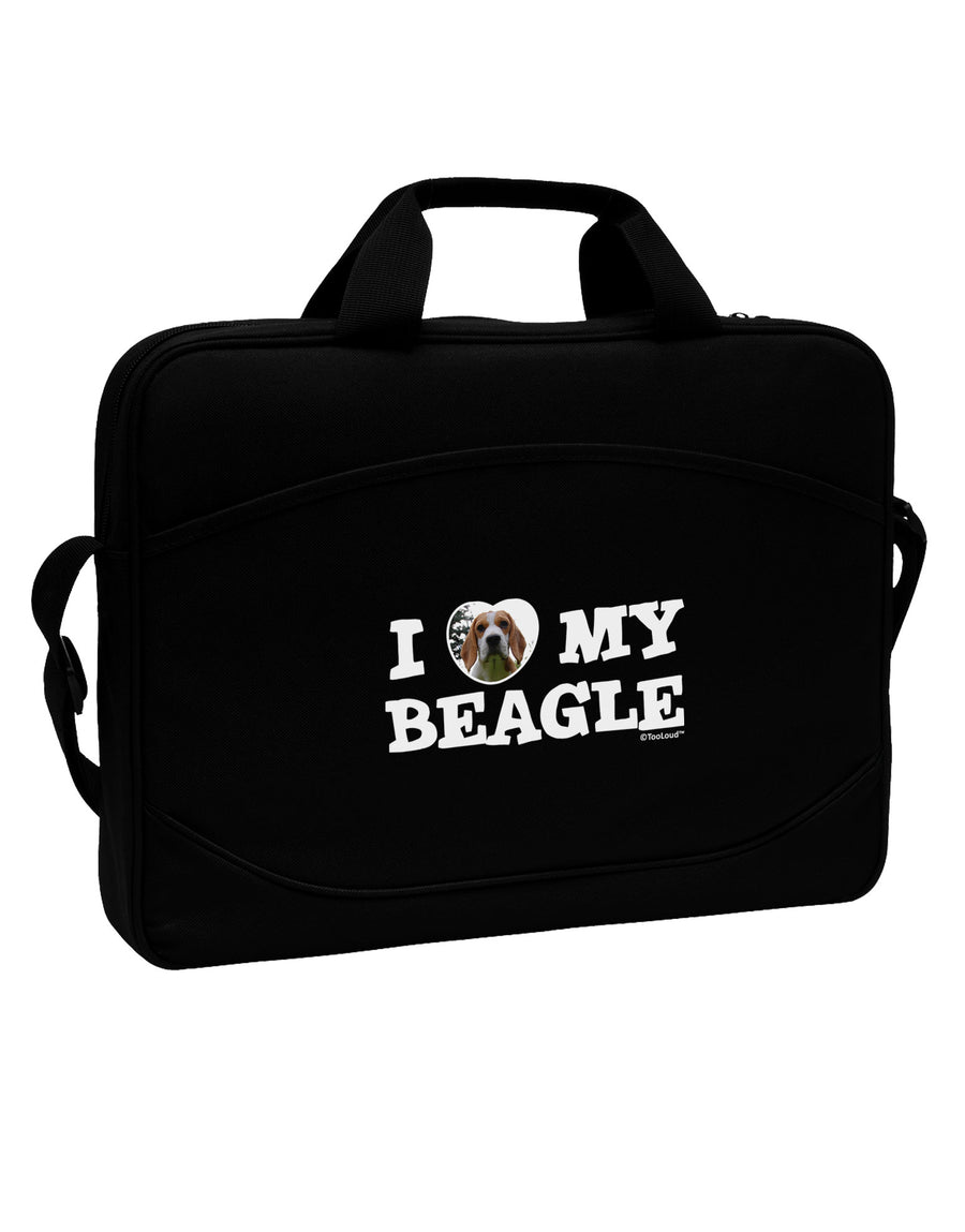 I Heart My Beagle 15&#x22; Dark Laptop / Tablet Case Bag by TooLoud-Laptop / Tablet Case Bag-TooLoud-Black-Davson Sales