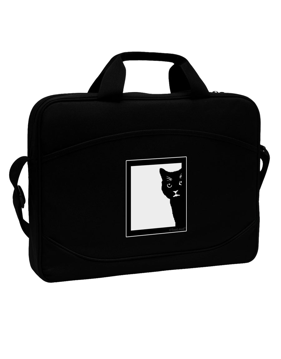 Cat Peeking 15&#x22; Dark Laptop / Tablet Case Bag by TooLoud-Laptop / Tablet Case Bag-TooLoud-Black-15 Inches-Davson Sales