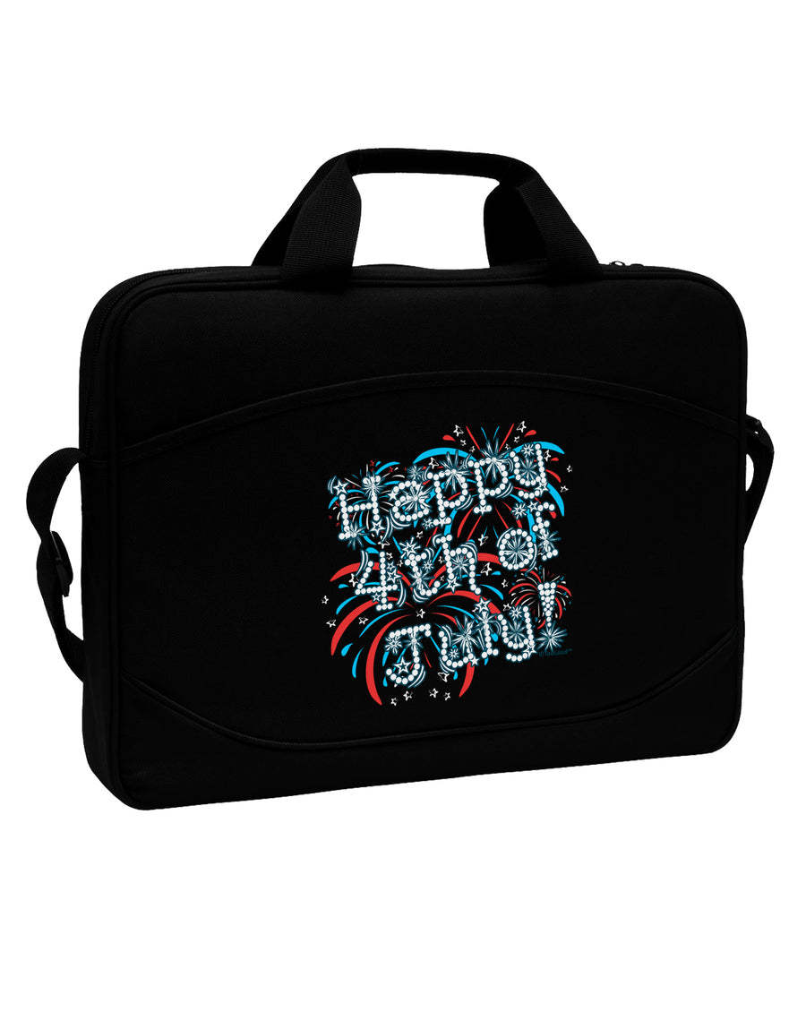 Happy 4th of July - Fireworks Design 15&#x22; Dark Laptop / Tablet Case Bag by TooLoud-Laptop / Tablet Case Bag-TooLoud-Black-Davson Sales