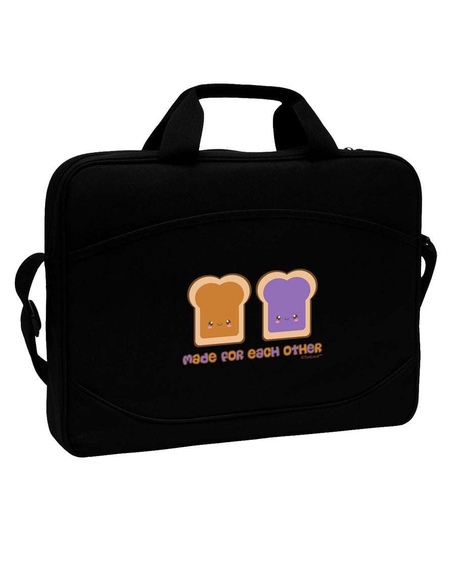 Cute PB and J Design - Made for Each Other 15&#x22; Dark Laptop / Tablet Case Bag by TooLoud-Laptop / Tablet Case Bag-TooLoud-Black-Davson Sales