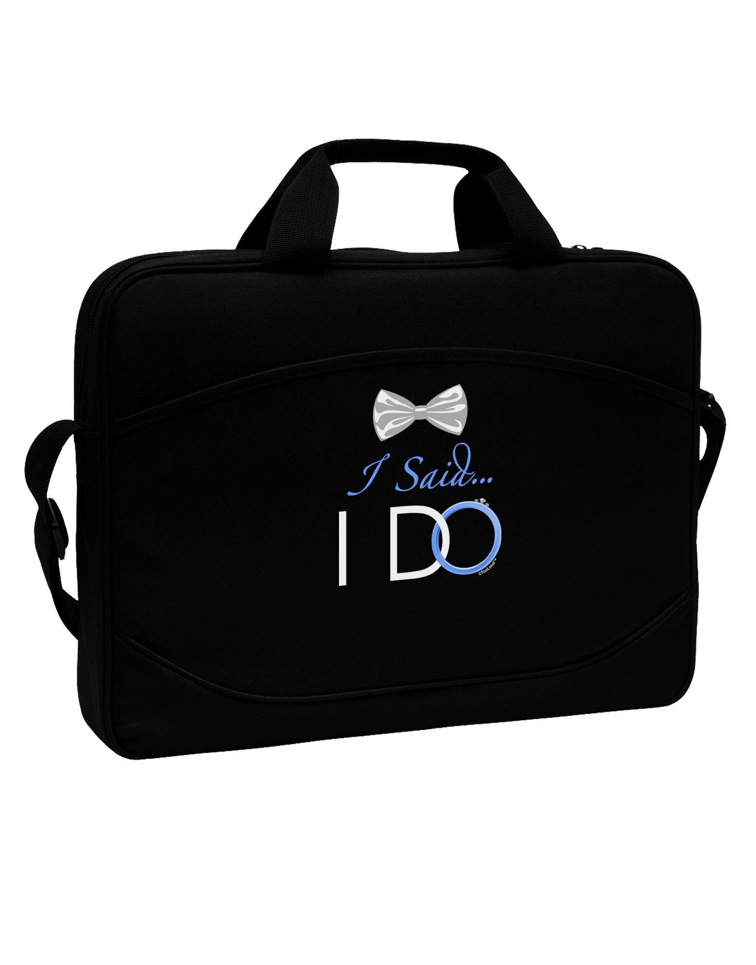 I Said I Do - Groom 15&#x22; Dark Laptop / Tablet Case Bag-Laptop / Tablet Case Bag-TooLoud-Black-White-15 Inches-Davson Sales