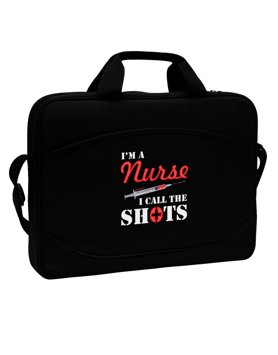 Nurse - Call The Shots 15&#x22; Dark Laptop / Tablet Case Bag-Laptop / Tablet Case Bag-TooLoud-Black-White-15 Inches-Davson Sales