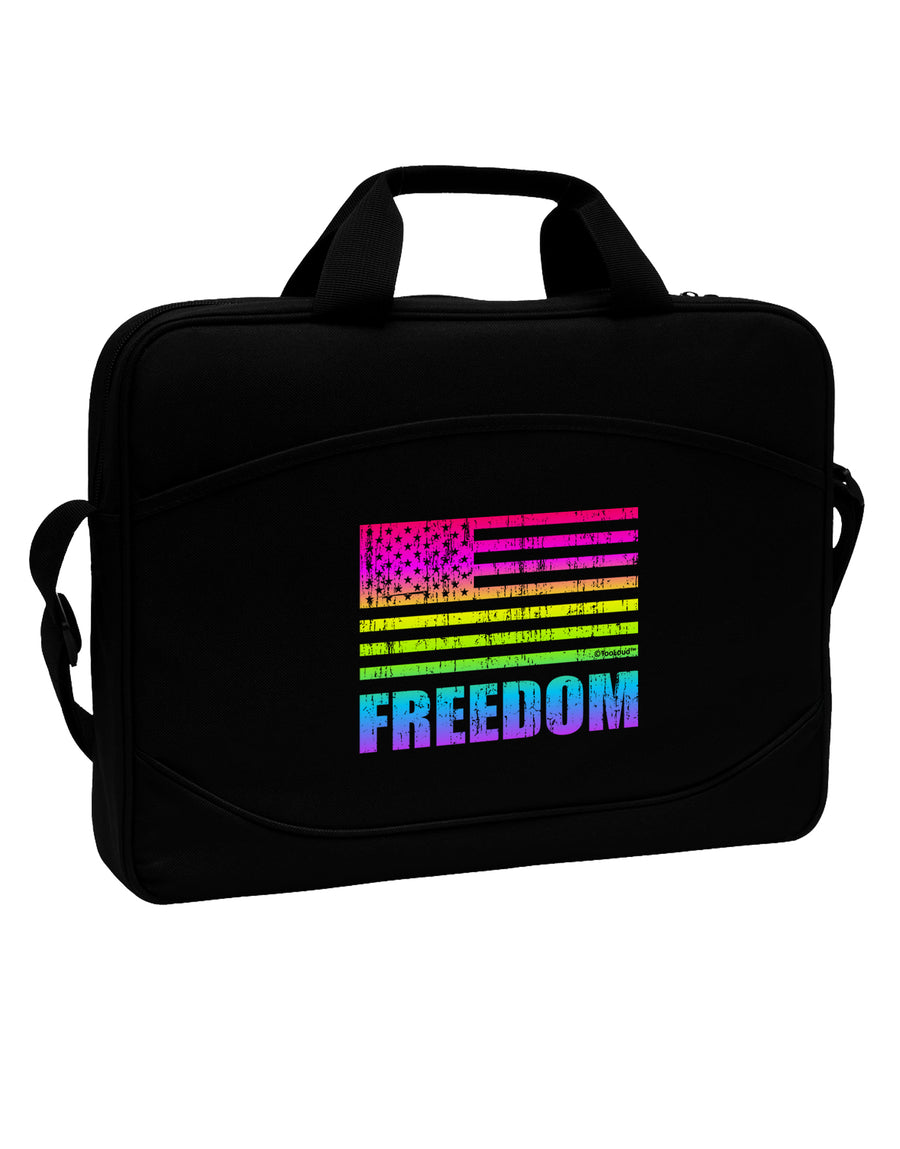 American Pride - Rainbow Flag - Freedom 15&#x22; Dark Laptop / Tablet Case Bag by TooLoud-Laptop / Tablet Case Bag-TooLoud-Black-Davson Sales