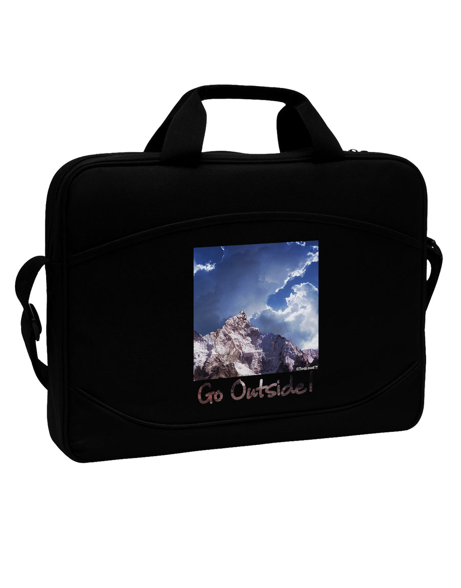 Go Outside Mountain 15&#x22; Dark Laptop / Tablet Case Bag by TooLoud-Laptop / Tablet Case Bag-TooLoud-Black-Davson Sales