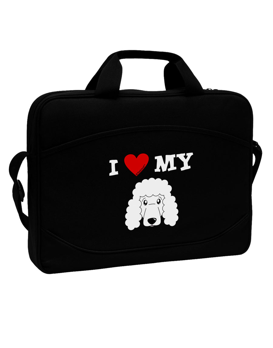 I Heart My - Cute Poodle Dog - White 15&#x22; Dark Laptop / Tablet Case Bag by TooLoud-Laptop / Tablet Case Bag-TooLoud-Black-Davson Sales