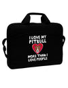 Love Pitbull More Than People 15&#x22; Dark Laptop / Tablet Case Bag by TooLoud-Laptop / Tablet Case Bag-TooLoud-Black-Davson Sales