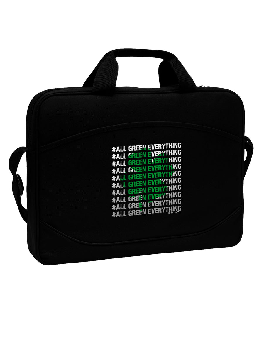 All Green Everything Clover 15&#x22; Dark Laptop / Tablet Case Bag-Laptop / Tablet Case Bag-TooLoud-Black-White-15 Inches-Davson Sales
