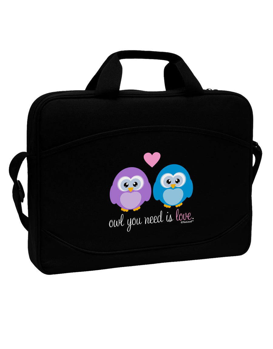 Owl You Need Is Love 15&#x22; Dark Laptop / Tablet Case Bag by TooLoud-Laptop / Tablet Case Bag-TooLoud-Black-Davson Sales