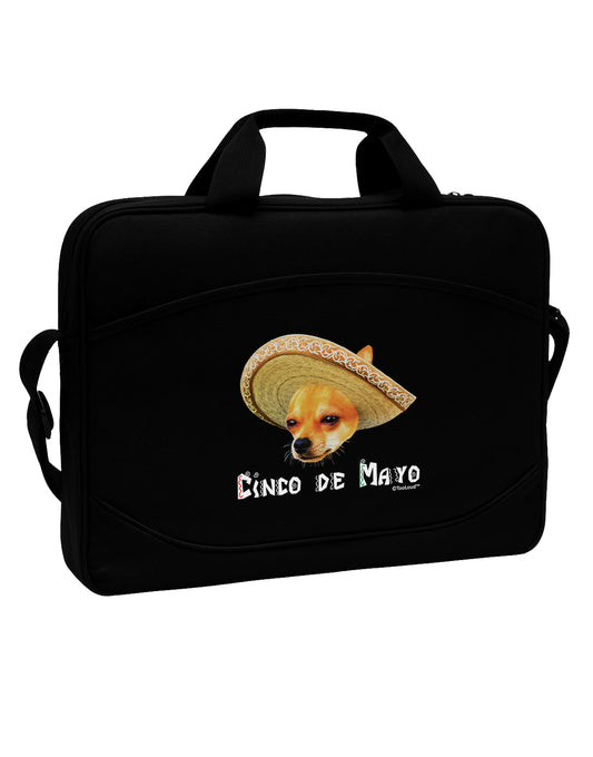 Chihuahua Dog with Sombrero - Cinco de Mayo 15&#x22; Dark Laptop / Tablet Case Bag by TooLoud-Laptop / Tablet Case Bag-TooLoud-Black-Davson Sales