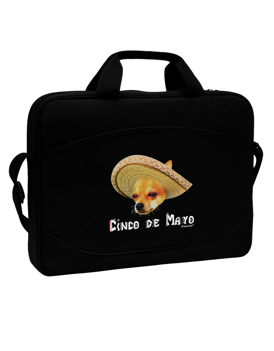 Chihuahua Dog with Sombrero - Cinco de Mayo 15&#x22; Dark Laptop / Tablet Case Bag by TooLoud-Laptop / Tablet Case Bag-TooLoud-Black-Davson Sales