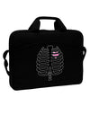 Black Skeleton Ribcage with Pink Heart Halloween 15&#x22; Dark Laptop / Tablet Case Bag-Laptop / Tablet Case Bag-TooLoud-Black-Davson Sales