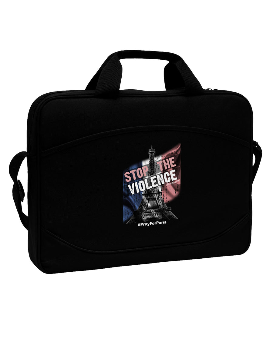 Distressed Paris Stop The Violence 15&#x22; Dark Laptop / Tablet Case Bag-Laptop / Tablet Case Bag-TooLoud-Black-Davson Sales