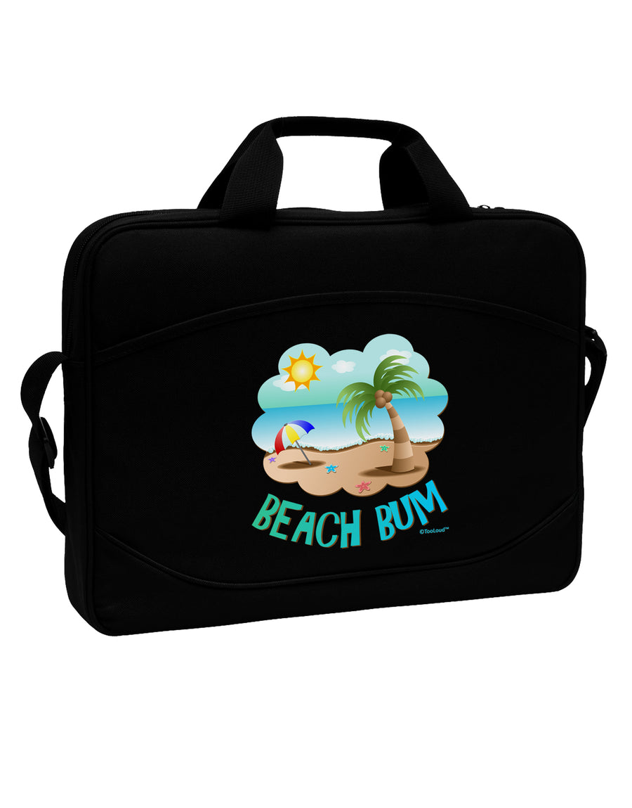 Fun Summer Beach Scene - Beach Bum 15&#x22; Dark Laptop / Tablet Case Bag by TooLoud-Laptop / Tablet Case Bag-TooLoud-Black-Davson Sales