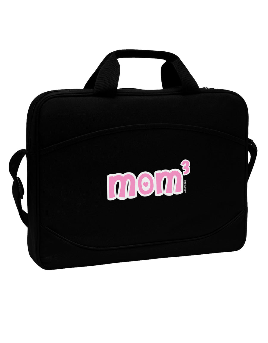 Mom Cubed - Cute Mom of Three Design 15&#x22; Dark Laptop / Tablet Case Bag by TooLoud-Laptop / Tablet Case Bag-TooLoud-Black-Davson Sales