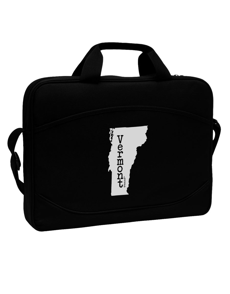 Vermont - United States Shape 15&#x22; Dark Laptop / Tablet Case Bag by TooLoud-Laptop / Tablet Case Bag-TooLoud-Black-Davson Sales