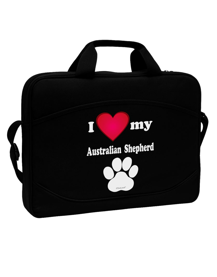 I Heart My Australian Shepherd 15&#x22; Dark Laptop / Tablet Case Bag by TooLoud