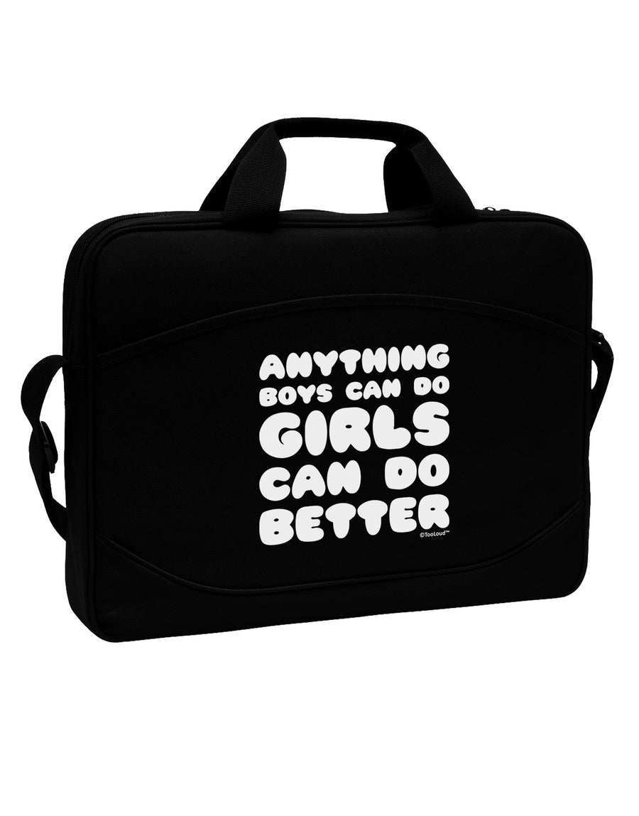 Anything Boys Can Do Girls Can Do Better 15&#x22; Dark Laptop / Tablet Case Bag by TooLoud-Laptop / Tablet Case Bag-TooLoud-Black-Davson Sales