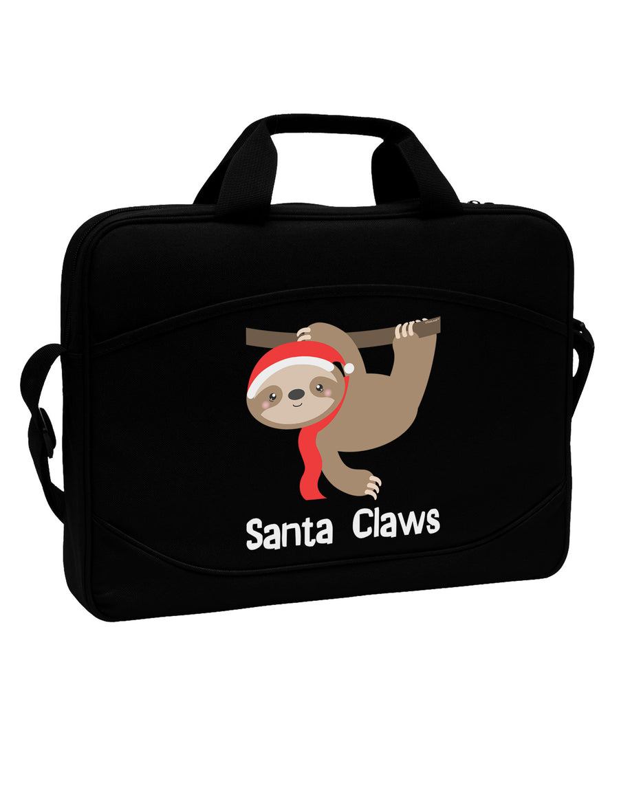 Cute Christmas Sloth - Santa Claws 15&#x22; Dark Laptop / Tablet Case Bag by TooLoud-Laptop / Tablet Case Bag-TooLoud-Black-Davson Sales