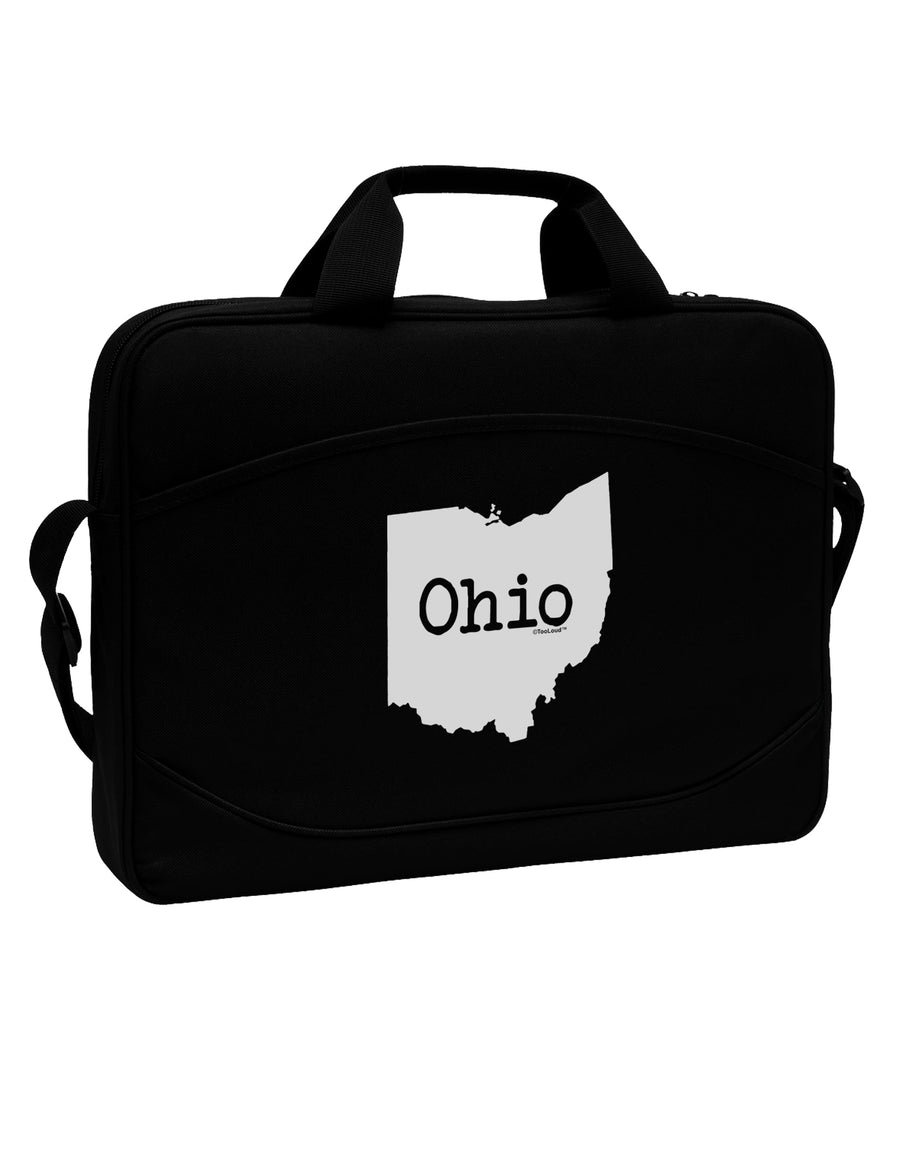 Ohio - United States Shape 15&#x22; Dark Laptop / Tablet Case Bag by TooLoud-Laptop / Tablet Case Bag-TooLoud-Black-Davson Sales