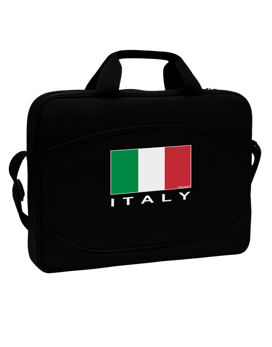 Italian Flag - Italy Text 15&#x22; Dark Laptop / Tablet Case Bag by TooLoud-Laptop / Tablet Case Bag-TooLoud-Black-Davson Sales