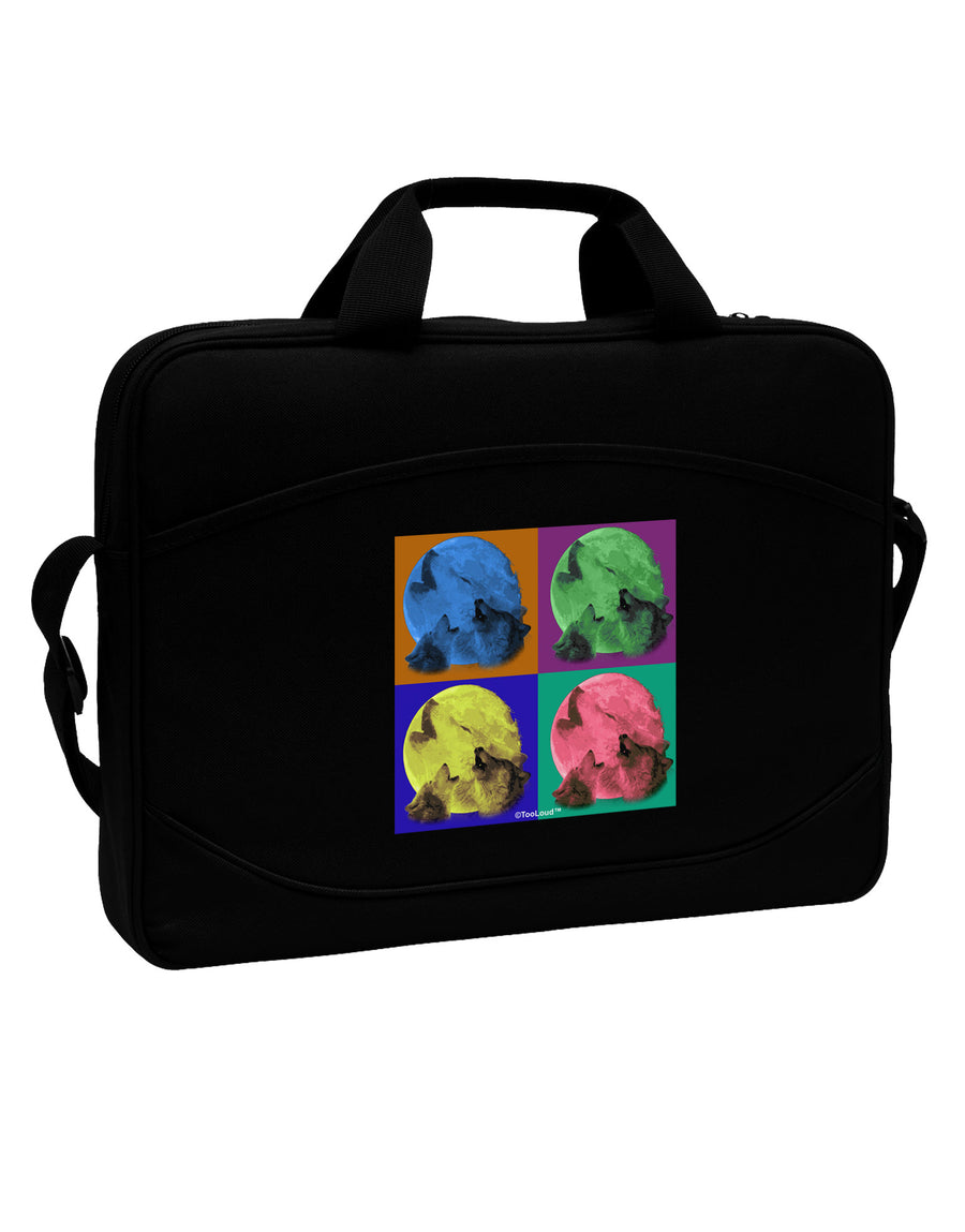 Three Wolves Howling - Pop-Art #2 15&#x22; Dark Laptop / Tablet Case Bag by TooLoud-Laptop / Tablet Case Bag-TooLoud-Black-Davson Sales