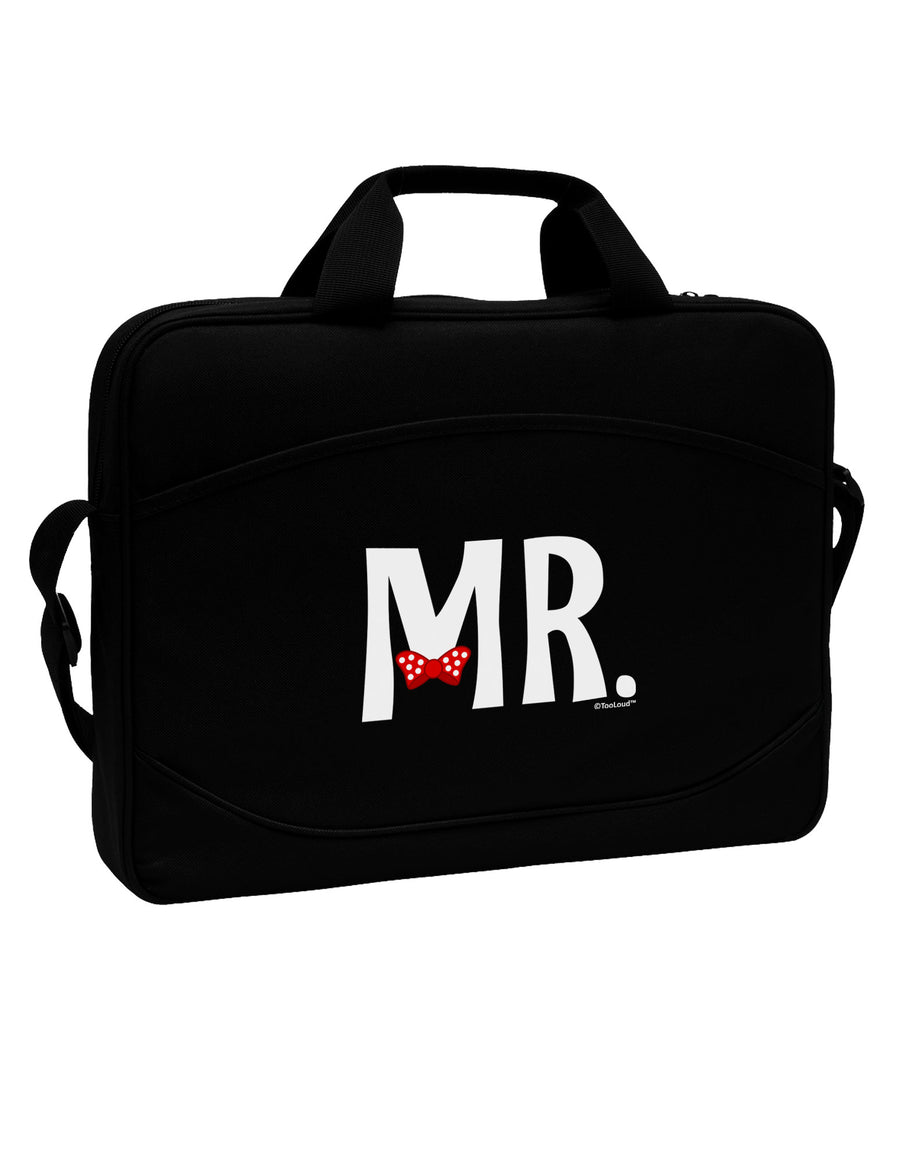 Matching Mr and Mrs Design - Mr Bow Tie 15&#x22; Dark Laptop / Tablet Case Bag by TooLoud-Laptop / Tablet Case Bag-TooLoud-Black-Davson Sales