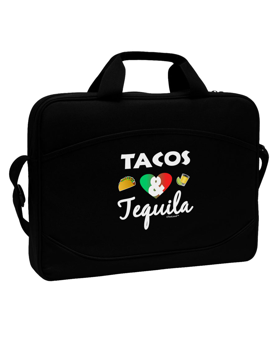 Tacos & Tequila 15&#x22; Dark Laptop / Tablet Case Bag-Laptop / Tablet Case Bag-TooLoud-Black-White-15 Inches-Davson Sales