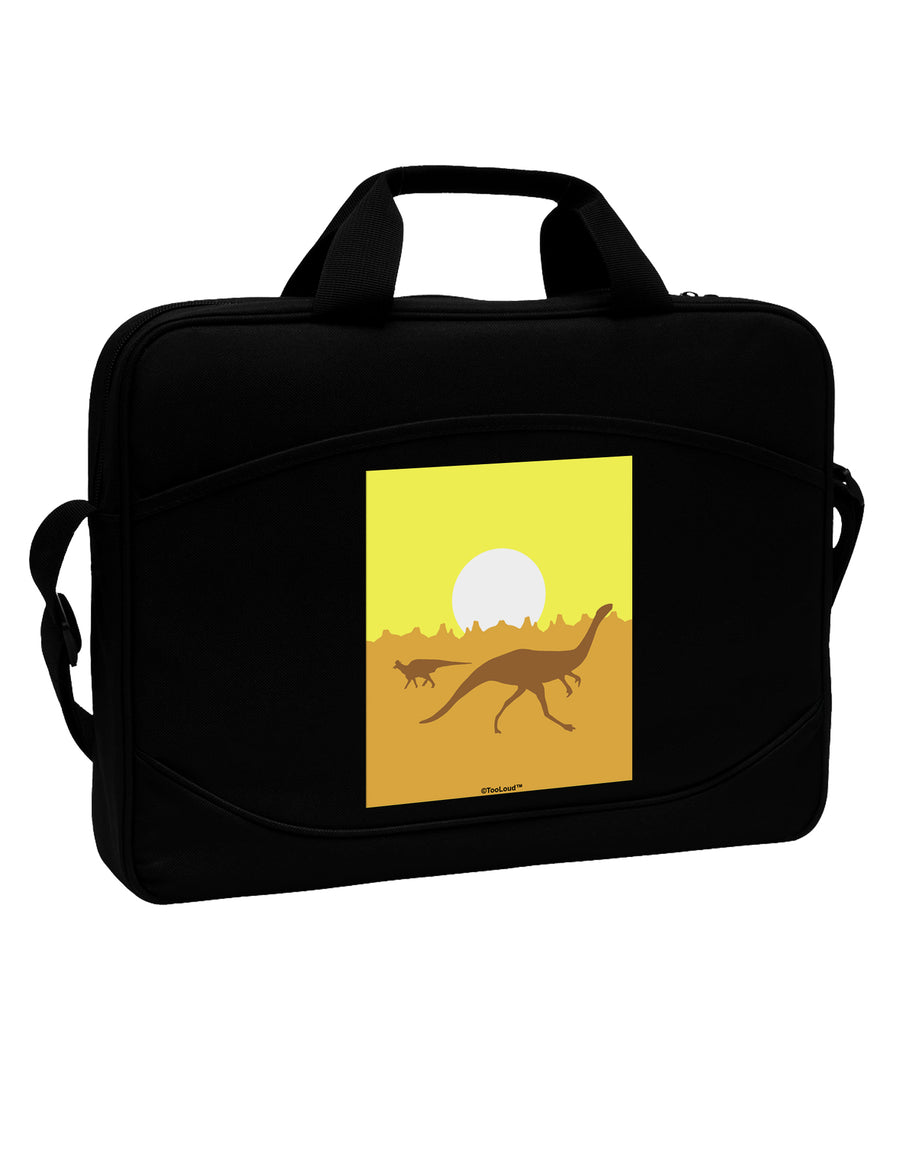 Jurassic Dinosaur Sunrise 15&#x22; Dark Laptop / Tablet Case Bag by TooLoud-Laptop / Tablet Case Bag-TooLoud-Black-Davson Sales