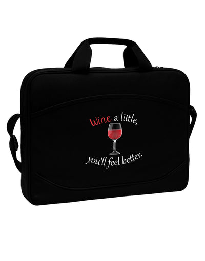 Wine a Little 15&#x22; Dark Laptop / Tablet Case Bag by TooLoud-Laptop / Tablet Case Bag-TooLoud-Black-15 Inches-Davson Sales