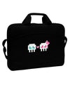 8-Bit Skull Love - Boy and Girl 15&#x22; Dark Laptop / Tablet Case Bag by TooLoud-Laptop / Tablet Case Bag-TooLoud-Black-Davson Sales