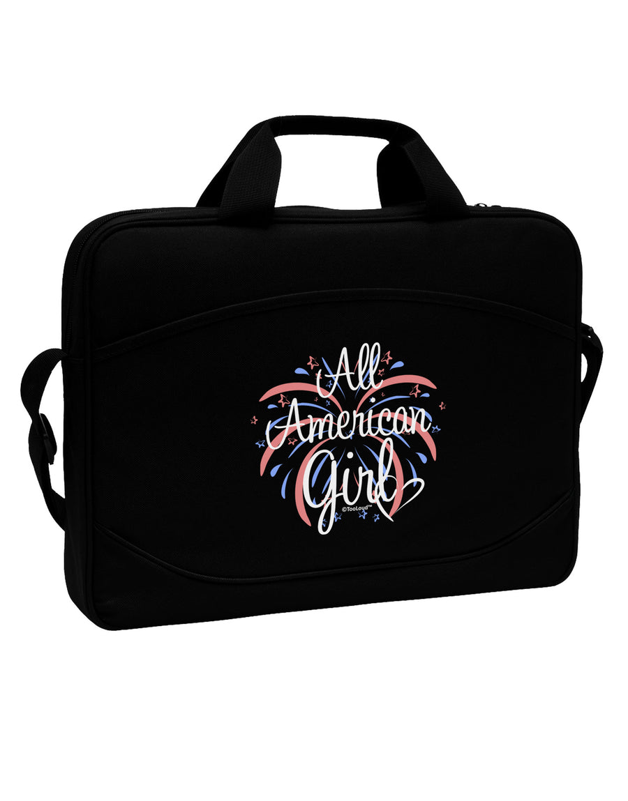 All American Girl - Fireworks and Heart 15&#x22; Dark Laptop / Tablet Case Bag by TooLoud-Laptop / Tablet Case Bag-TooLoud-Black-Davson Sales
