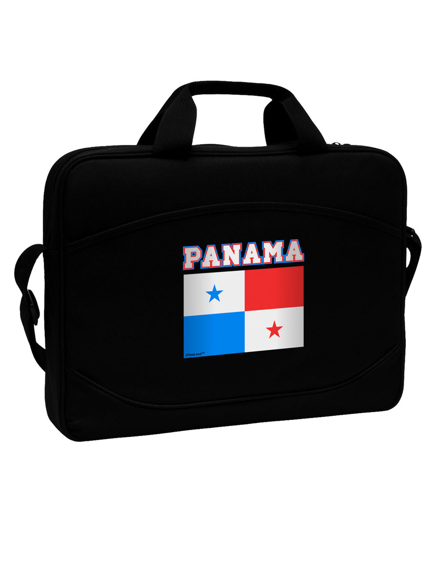 Panama Flag Dark 15&#x22; Dark Laptop / Tablet Case Bag-Laptop / Tablet Case Bag-TooLoud-Black-White-15 Inches-Davson Sales