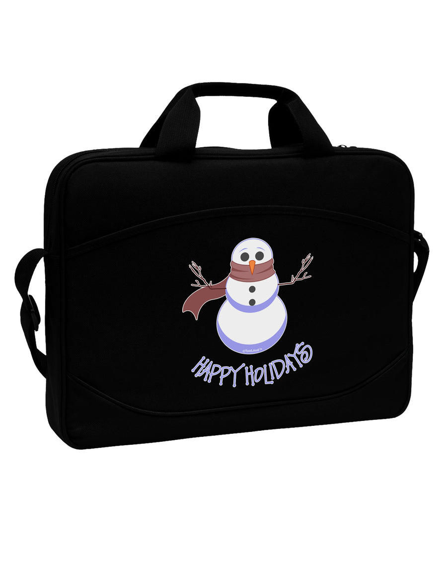 Snowman - Happy Holidays 15&#x22; Dark Laptop / Tablet Case Bag-Laptop / Tablet Case Bag-TooLoud-Black-Davson Sales