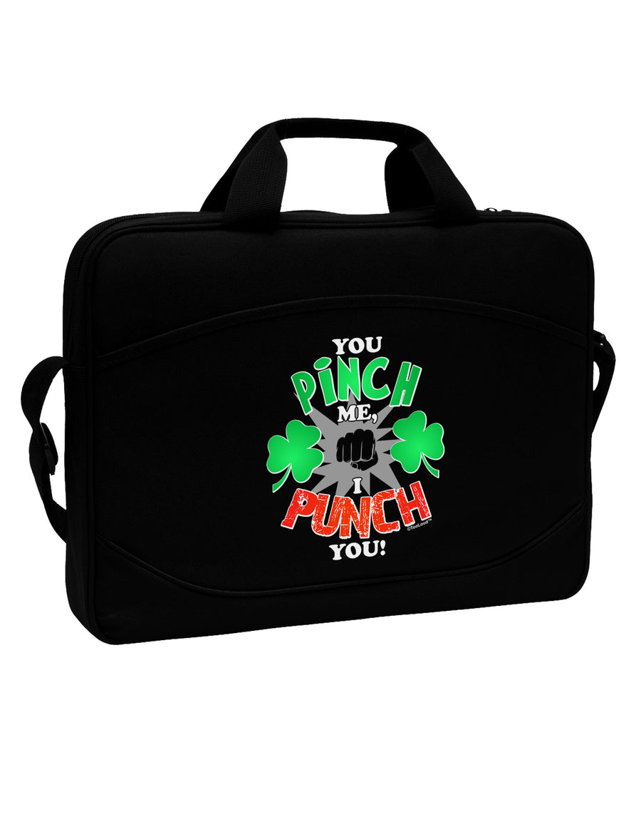 You Pinch Me I Punch You 15&#x22; Dark Laptop / Tablet Case Bag-Laptop / Tablet Case Bag-TooLoud-Black-White-15 Inches-Davson Sales