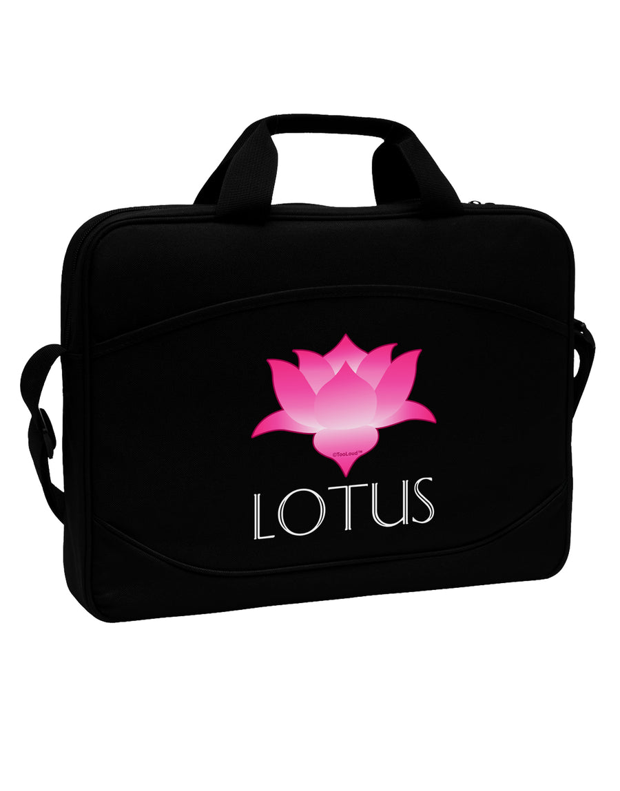 Lotus Flower Design Gradient - Text 15&#x22; Dark Laptop / Tablet Case Bag by TooLoud-Laptop / Tablet Case Bag-TooLoud-Black-Davson Sales