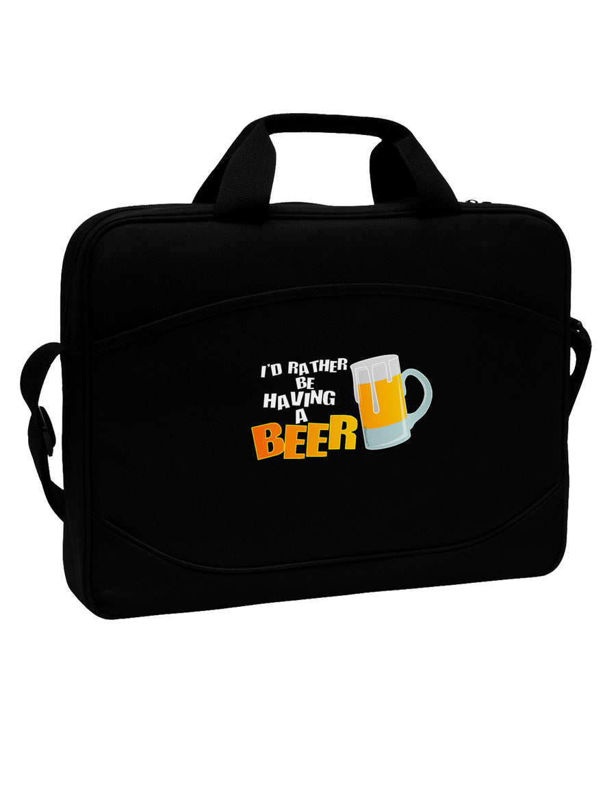 I'd Rather Be Having A Beer 15&#x22; Dark Laptop / Tablet Case Bag-Laptop / Tablet Case Bag-TooLoud-Black-White-15 Inches-Davson Sales