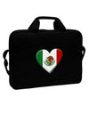 Mexican Flag Heart - Beveled 15&#x22; Dark Laptop / Tablet Case Bag by TooLoud-Laptop / Tablet Case Bag-TooLoud-Black-Davson Sales