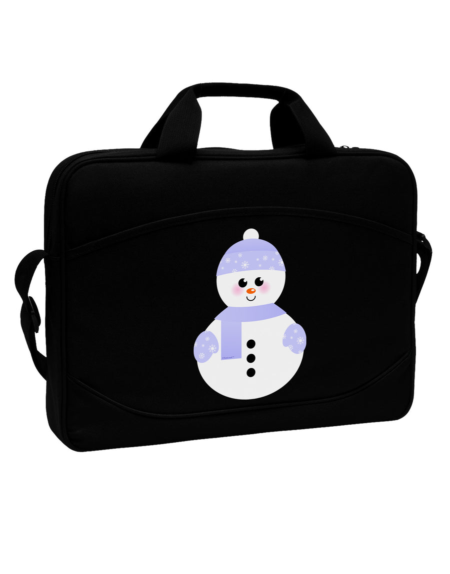 Cute Snowman With Hat and Scarf Christmas 15&#x22; Dark Laptop / Tablet Case Bag-Laptop / Tablet Case Bag-TooLoud-Black-Davson Sales