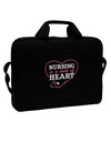 Nursing Is A Work Of Heart 15&#x22; Dark Laptop / Tablet Case Bag-Laptop / Tablet Case Bag-TooLoud-Black-White-15 Inches-Davson Sales