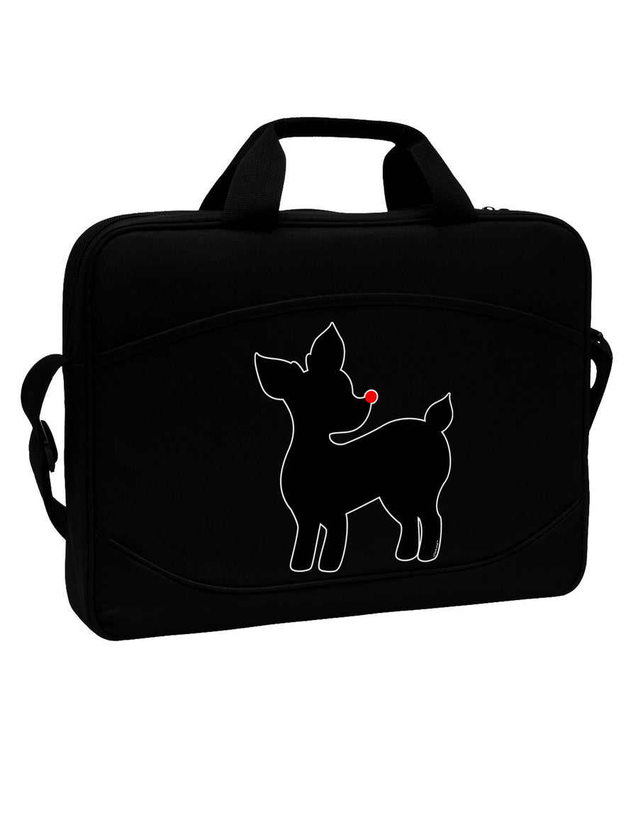 Cute Rudolph Silhouette - Christmas 15&#x22; Dark Laptop / Tablet Case Bag by TooLoud-Laptop / Tablet Case Bag-TooLoud-Black-Davson Sales