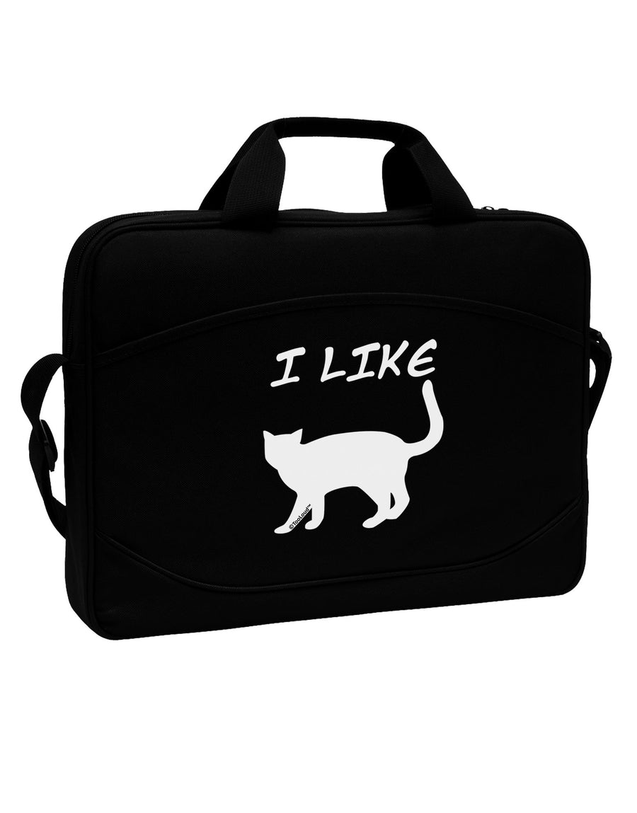 I Like Cat Silhouette Design 15&#x22; Dark Laptop / Tablet Case Bag by TooLoud-Laptop / Tablet Case Bag-TooLoud-Black-Davson Sales