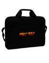 Chicago Skyline Cutout - Sunset Sky 15&#x22; Dark Laptop / Tablet Case Bag by TooLoud