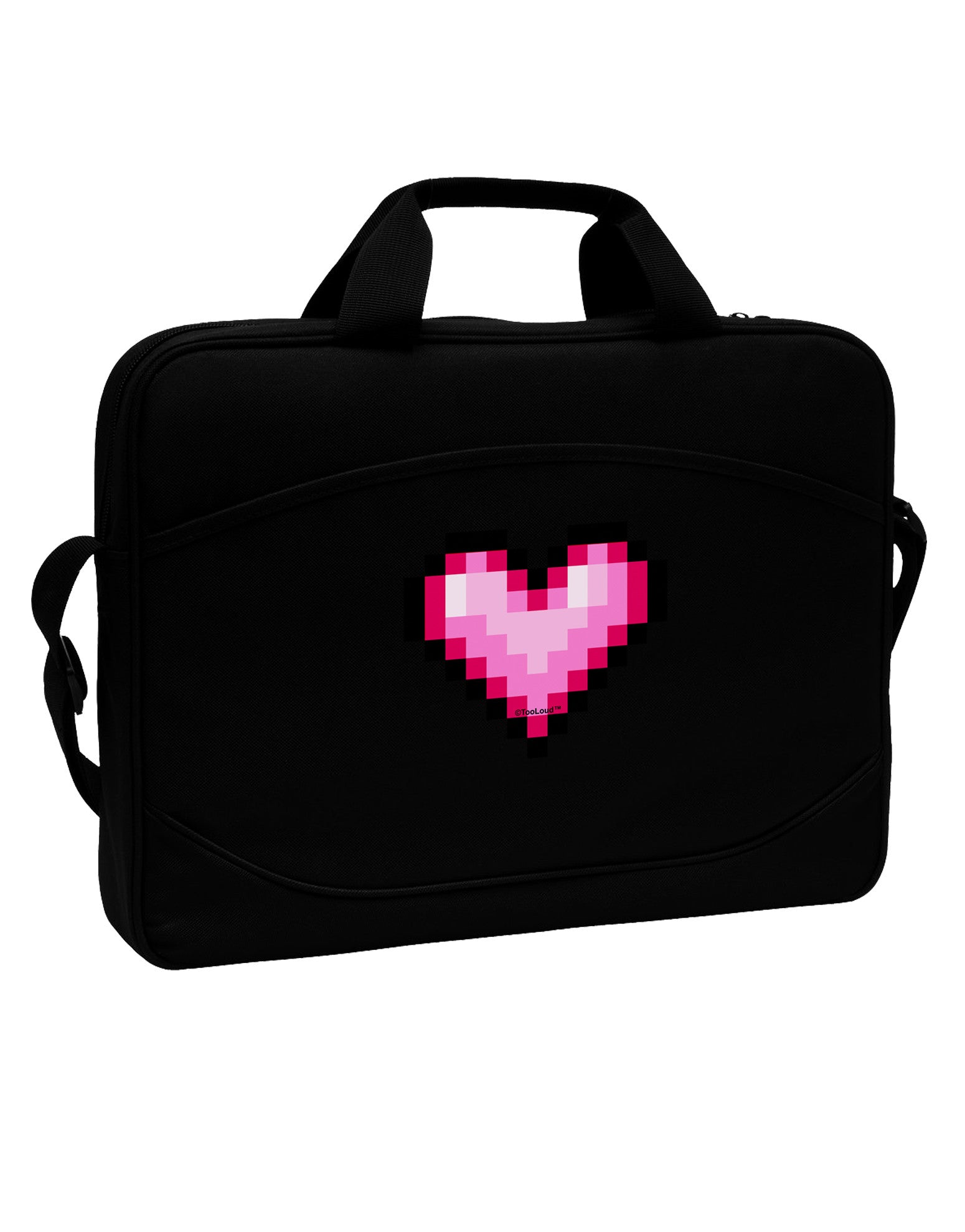 Pixel Heart Design B - Valentine's Day 15&#x22; Dark Laptop / Tablet Case Bag by TooLoud-Laptop / Tablet Case Bag-TooLoud-Black-Davson Sales