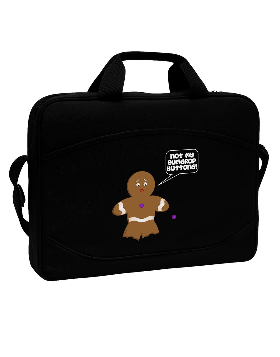 Not My Gumdrop Buttons Gingerbread Man Christmas 15&#x22; Dark Laptop / Tablet Case Bag-Laptop / Tablet Case Bag-TooLoud-Black-Davson Sales