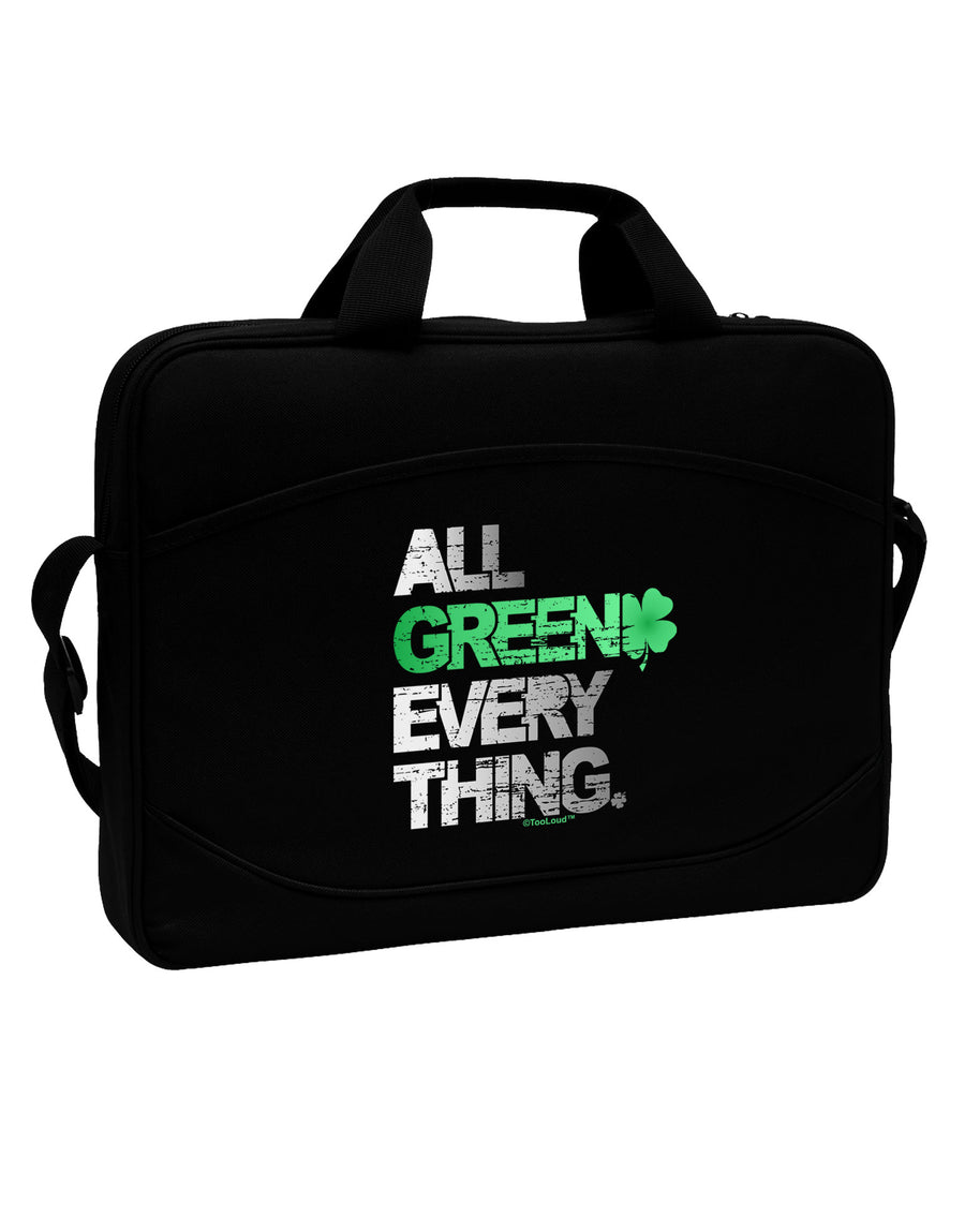 All Green Everything Distressed 15&#x22; Dark Laptop / Tablet Case Bag-Laptop / Tablet Case Bag-TooLoud-Black-White-15 Inches-Davson Sales