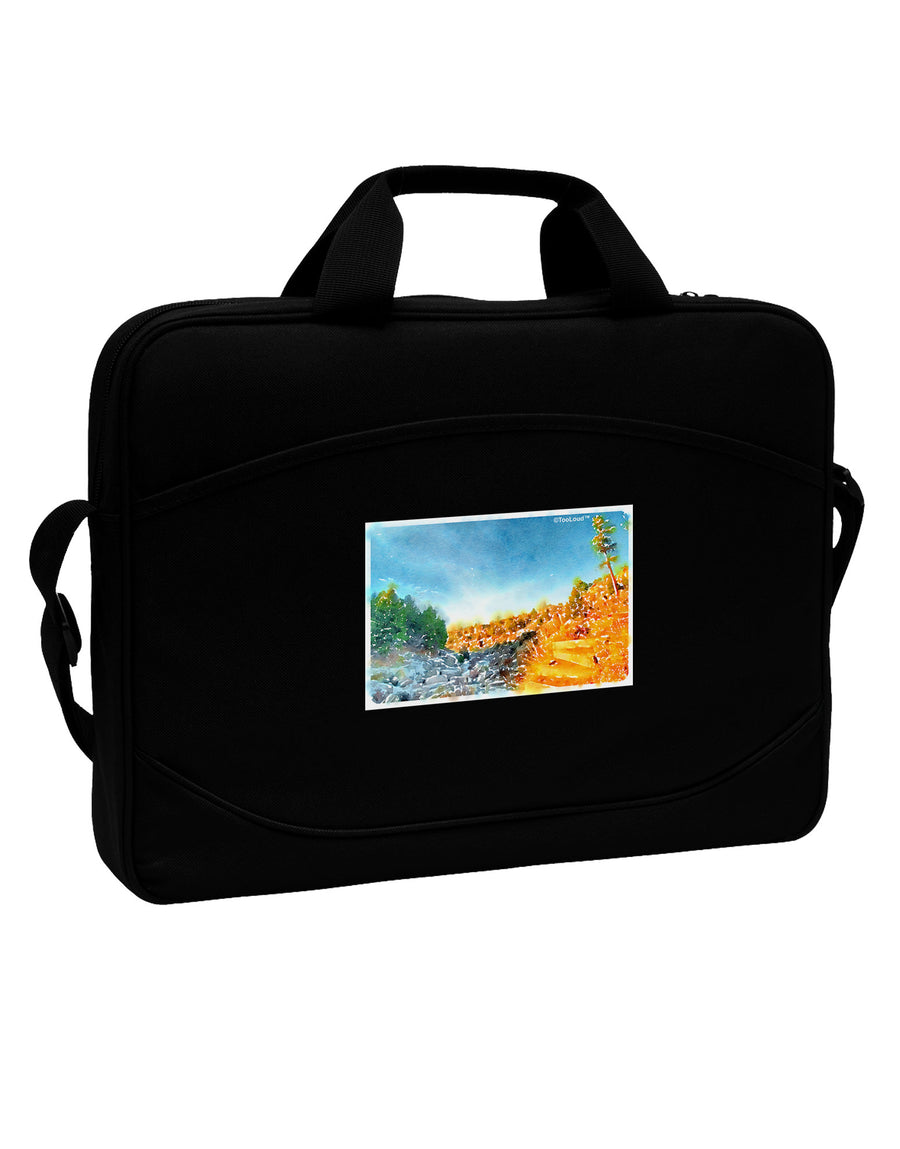 Castlewood Canyon Watercolor 15&#x22; Dark Laptop / Tablet Case Bag-Laptop / Tablet Case Bag-TooLoud-Black-15 Inches-Davson Sales