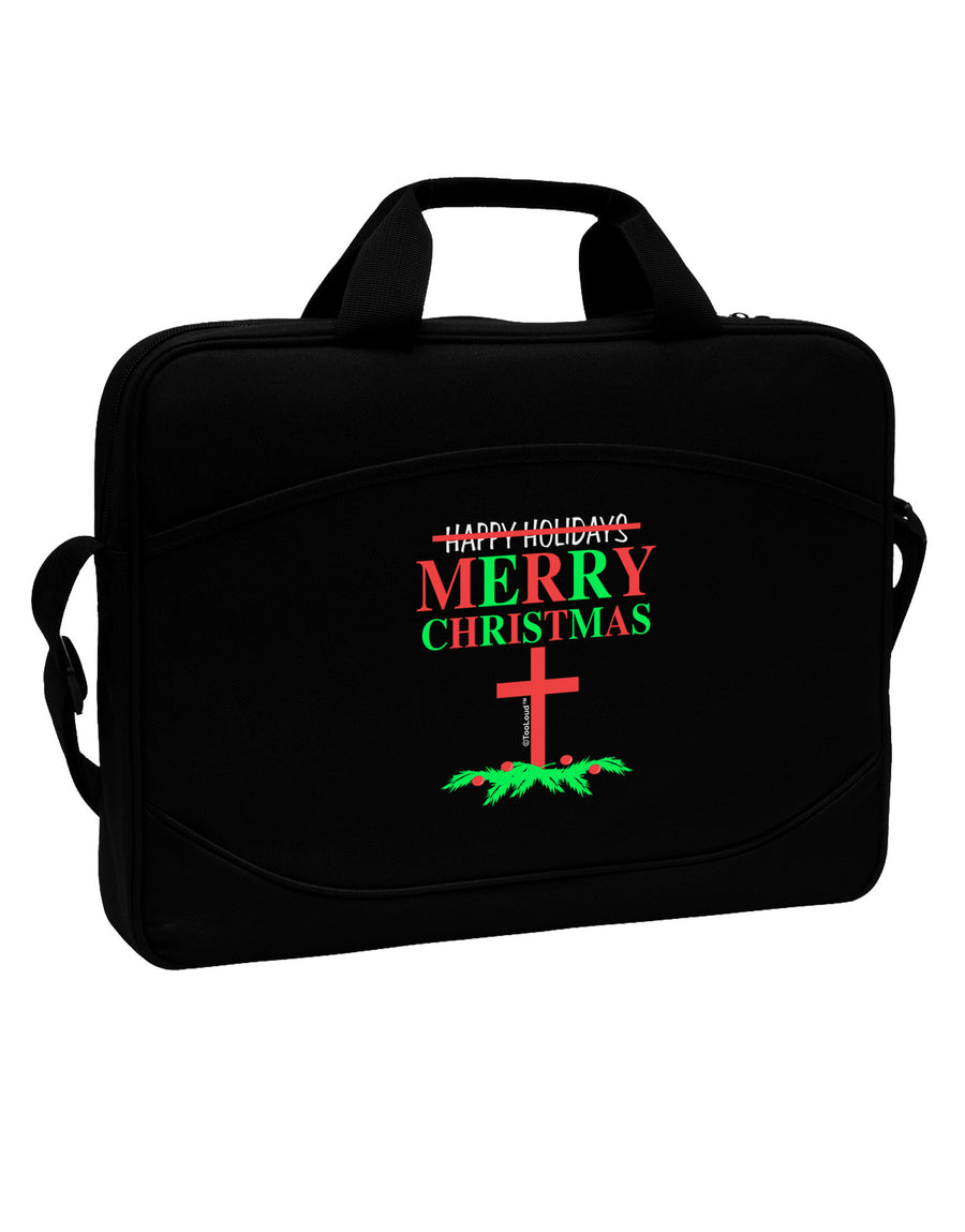 No Happy Holidays&#44; Merry Christmas 15&#x22; Dark Laptop / Tablet Case Bag-Laptop / Tablet Case Bag-TooLoud-Black-Davson Sales